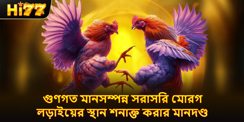 গুণগত মানসম্পন্ন সরাসরি মোরগ লড়াইয়ের স্থান শনাক্ত করার মানদণ্ড